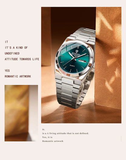 103 Business Women's Quartz Watch Waterproof Double Calendar Night Light Non Mechanical Ultra Thin Women's Quartz Watch
