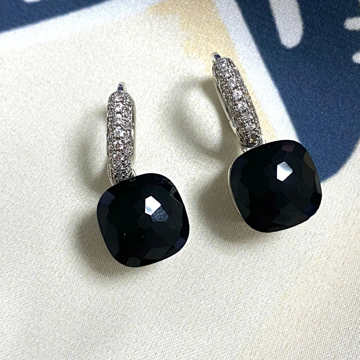 Classic Candy Color Earrings Inlay Transparent Zircon 27Colors Crystal Earrings Platinum Plated Fashion Jewelry For Women