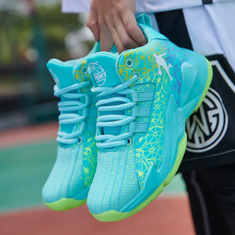 Classic Boys Basketball Shoes Kids Sneakers Fashion Tennis Kid Sport Shoes Outdoor Non-Slip Trainer Children School Basketball