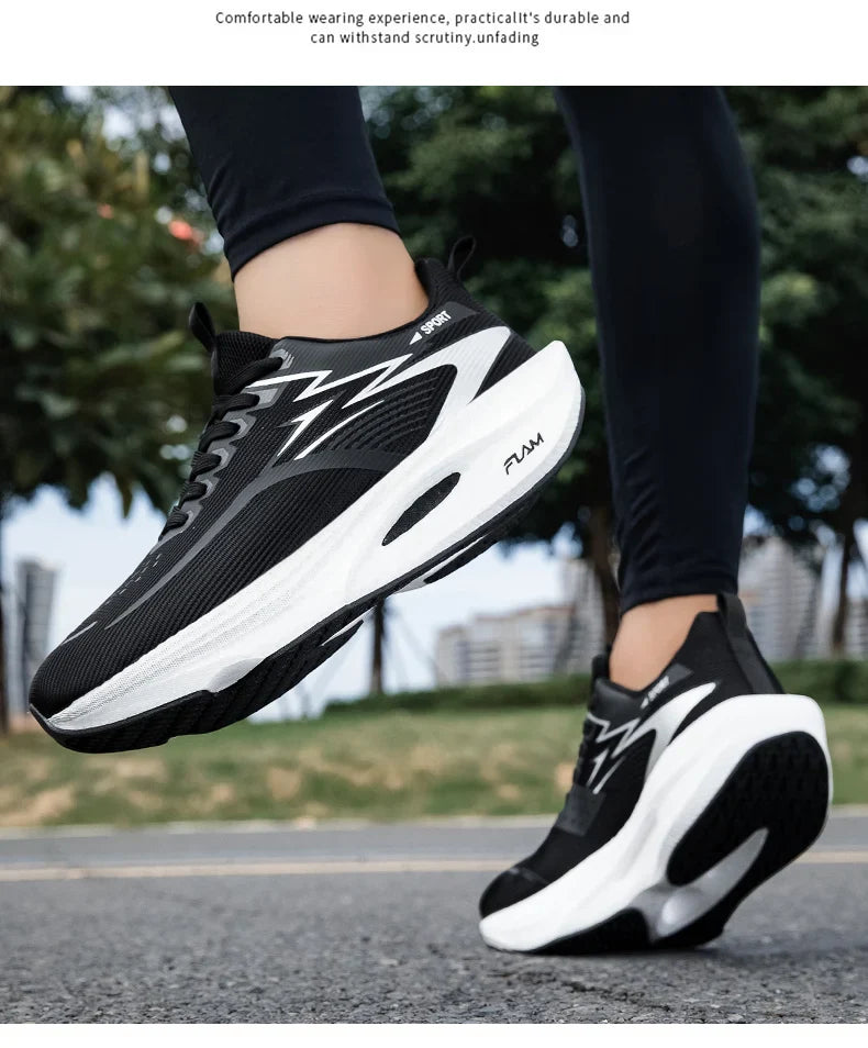 Men Sports Running Shoes Marathon Air Cushion Breathable Lightweight Comfortable Women Outdoor Athletic Sneakers Jogging Tenis