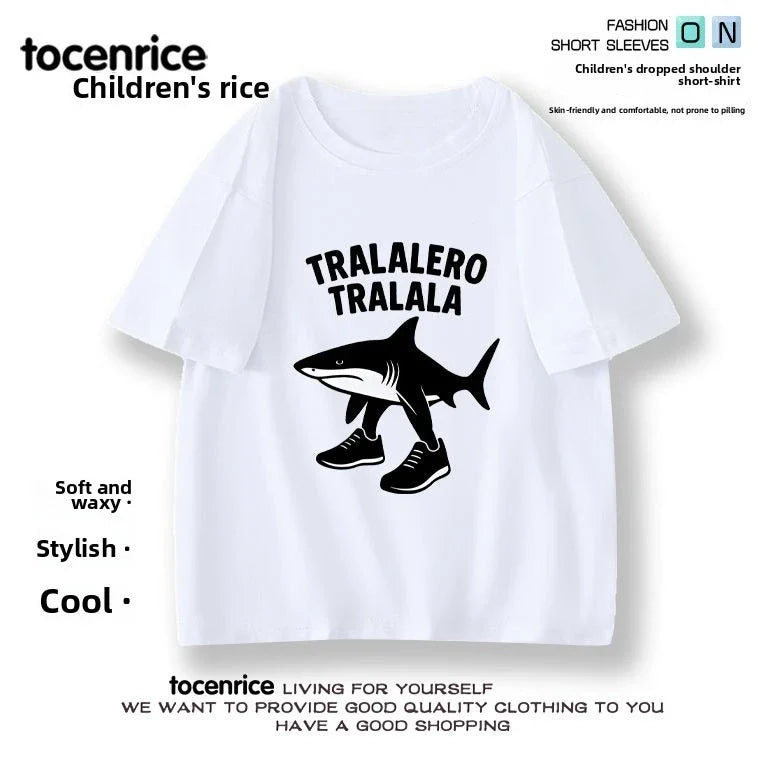 Children's Summer High Quality Cotton Short Sleeve Parent-Child Clothing Trend T-Shirt