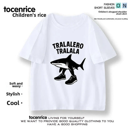 Children's Summer High Quality Cotton Short Sleeve Parent-Child Clothing Trend T-Shirt