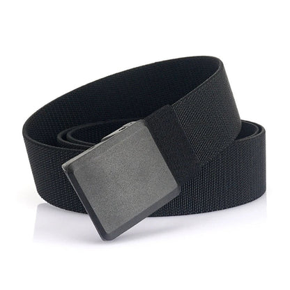 New Metalless Elastic Belt for Men and Women Premium Plastic Buckle Stretch Casual Belt 120cm Jeans Girdle Male