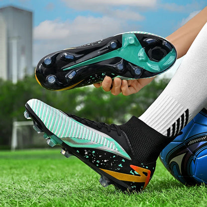 New Men Football Boots Sports Shoes Futsal High Ankle Soccer Shoes High-quality Indoor Non-Slip Outdoor Ultralight Non-Slip