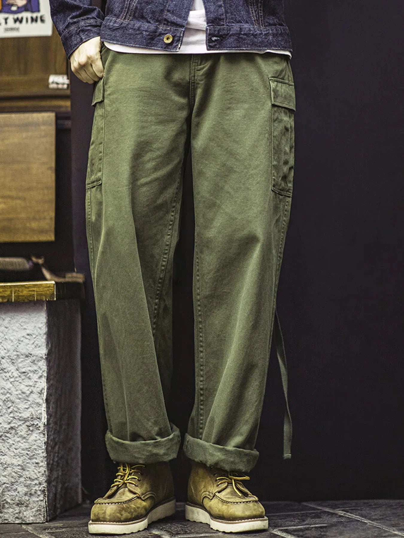Vintage M51 multi-pocket tactical pants, men's pure cotton cargo pants, outdoor casual long pants for spring, autumn and winter