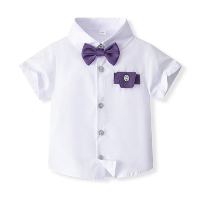 Boys Summer Bib Pants Set Children's Dress 2/Pc Kids Party Wear Size 80-130