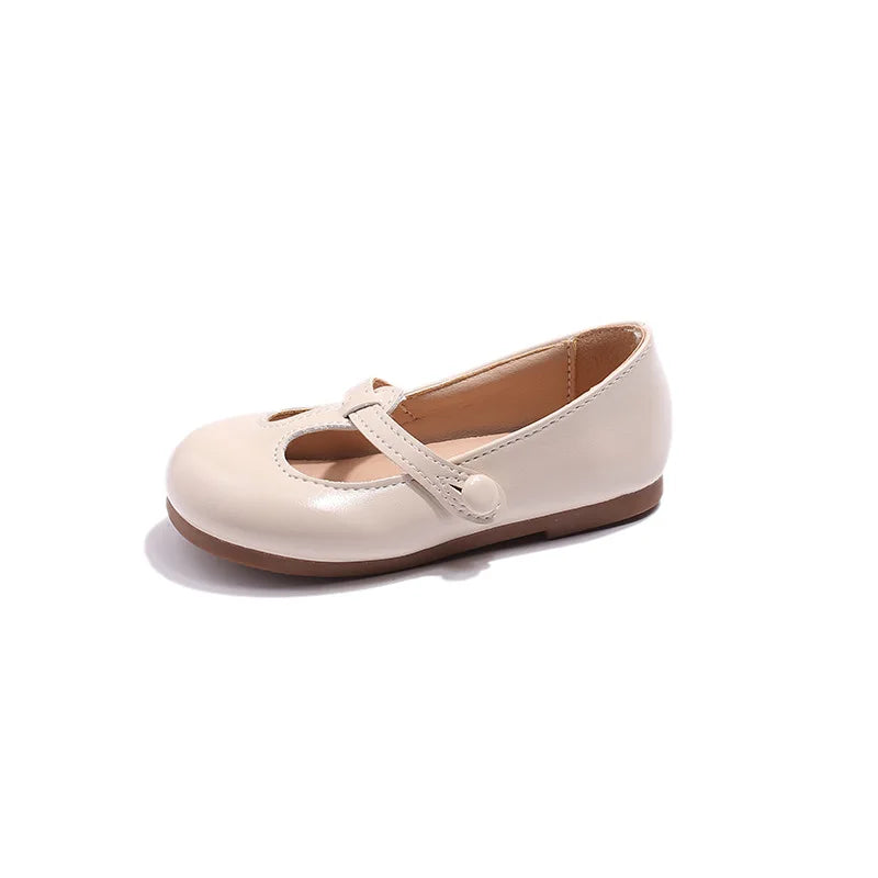 2025 new style soft soled leather shoes for little girls, fashionable and versatile princess shoes, children's college style