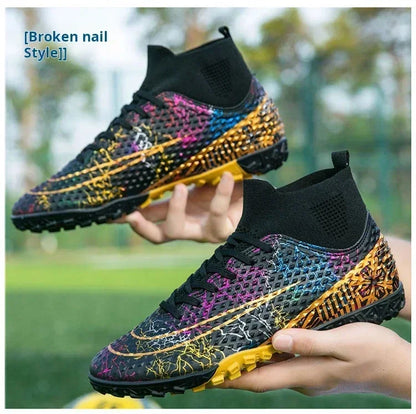 Refreshing Breathable Feet Children's Non-slip Fashion Casual Sports Shoe Youth Soccer Shoes Indoor Outdoor Grass Training Shoes