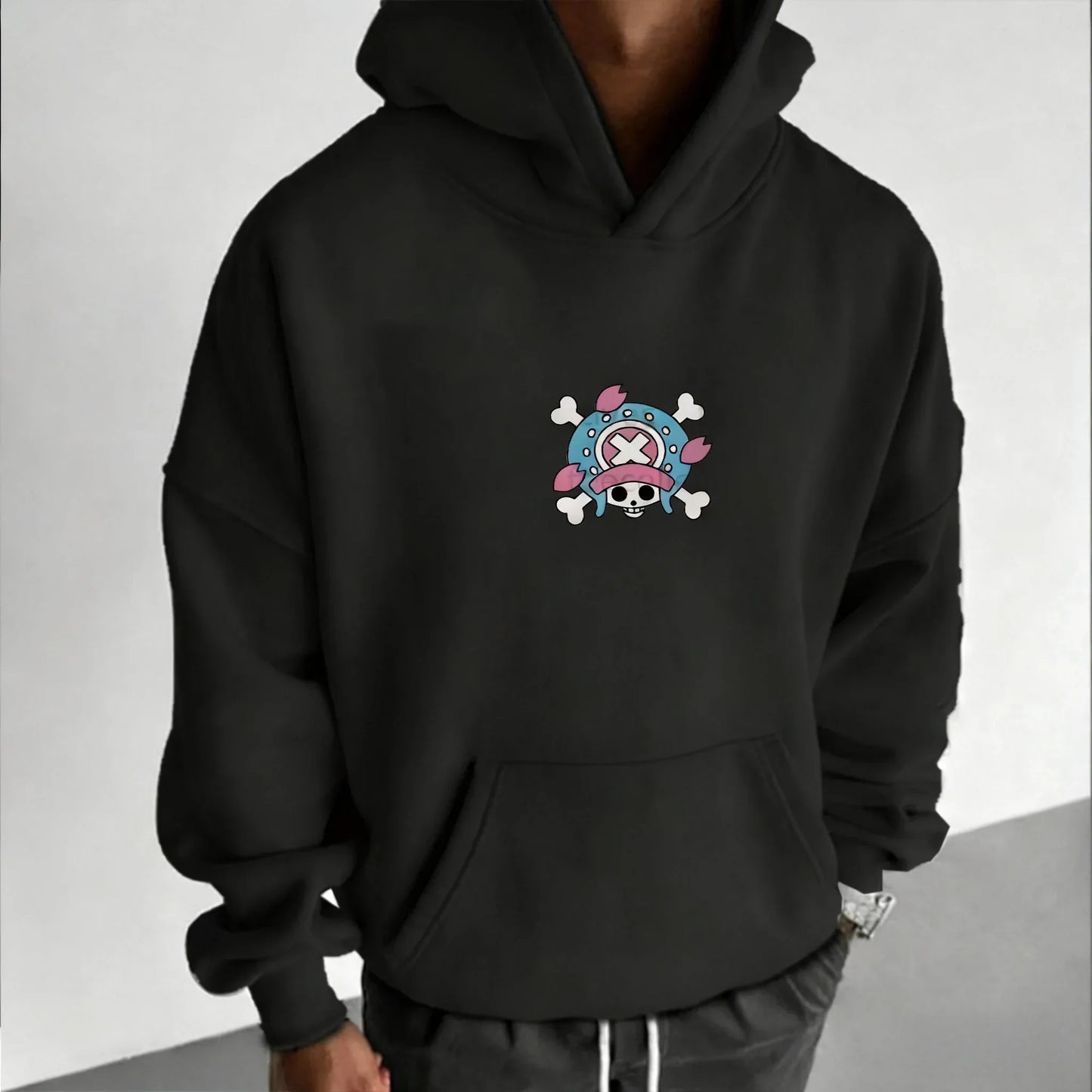 Anime Tony Tony Chopper Printed Hoodie Spring/Autumn Men's New Loose Casual American Street Hip Hop Parent Child Top