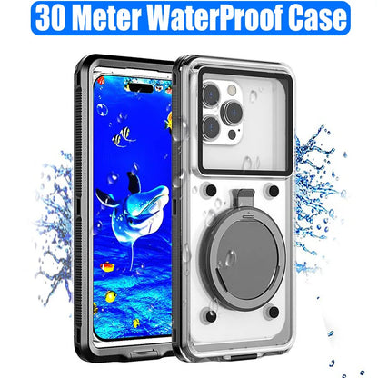 Bluetooth 30 Meter Deep Waterproof Case For iPhone 17 Air 16 15 14 13 12 Pro Max 11 Samsung Galaxy S25 S24 S23 S22 Ultra Note 20