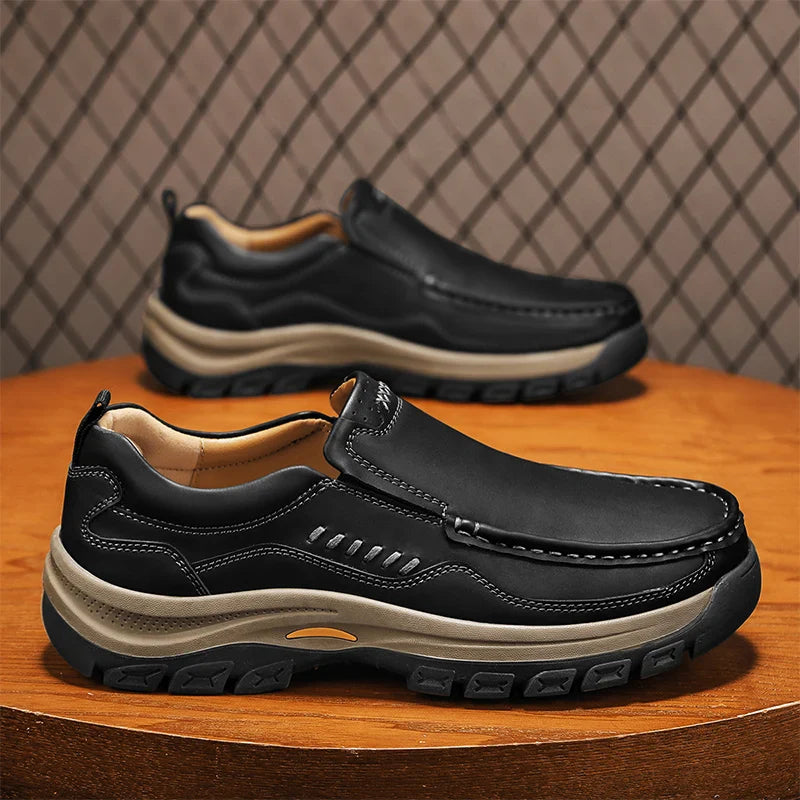 Spring 2025 New Men's Shoes: Versatile Casual Shoes, British Middle-aged Dad Shoes, and Fashionable Business Leather Shoes