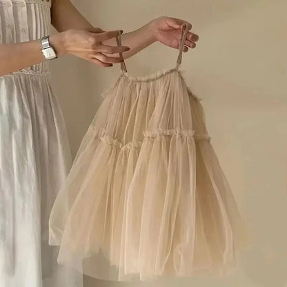 Vestido de bebê para meninas, vestido de verão infantil com renda e tela, vestidos tutu para bebê, vestido de festa de aniversário infantil, roupas para meninas