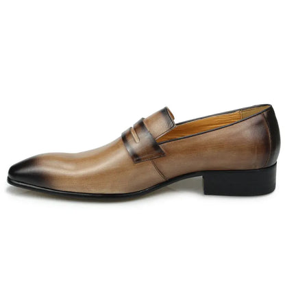 NEW Men's Luxury Loafers Cowhide Wear-resistant and Comfortable Leather Shoes Daily Dress Fashion Office Formal Shoes Leather