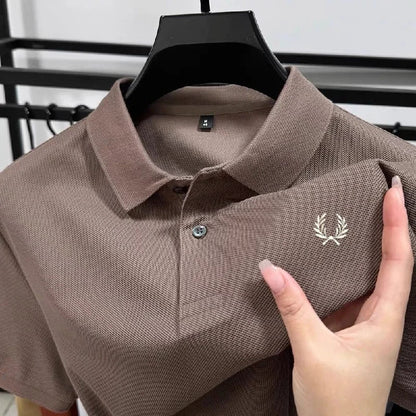 High quality men's heavyweight summer new cotton classic brand embroidered comfortable polo shirt breathable trendy short sleeve