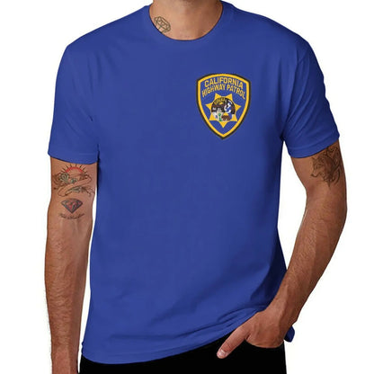 New California Highway Patrol T-Shirt kawaii clothes tees mens funny t shirts