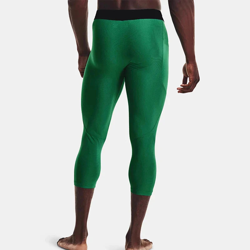 Men Compression 3/4 Leggings Sportswear Elastic Male Trousers Gym Tights Fitness Tracksuits Training Jogging Skinny Pants Men