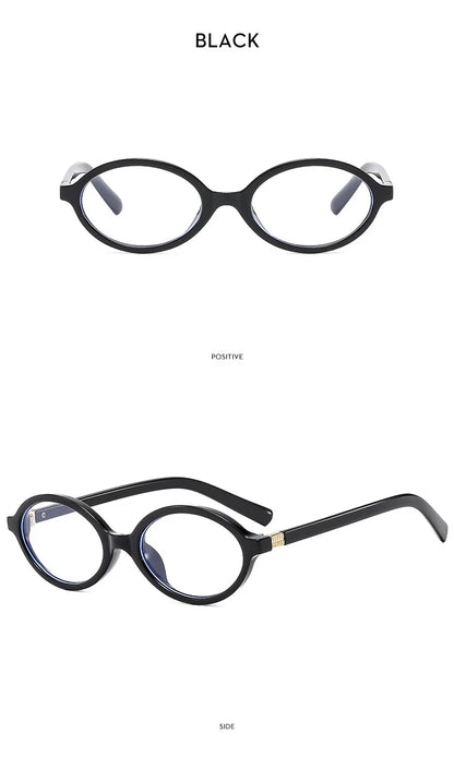 New Oval sunglasses For women Fashion Brand Black Small Frame Sun Glasses Female Retro Clear Lenses Eyewear Lady Trendy UV400