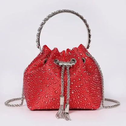 Luxury Designer Women's Handbag Crystal Shiny Rhinestones Diamond Evening Bag Wedding Party Clutch Purse Shoulder Crossbody Bag