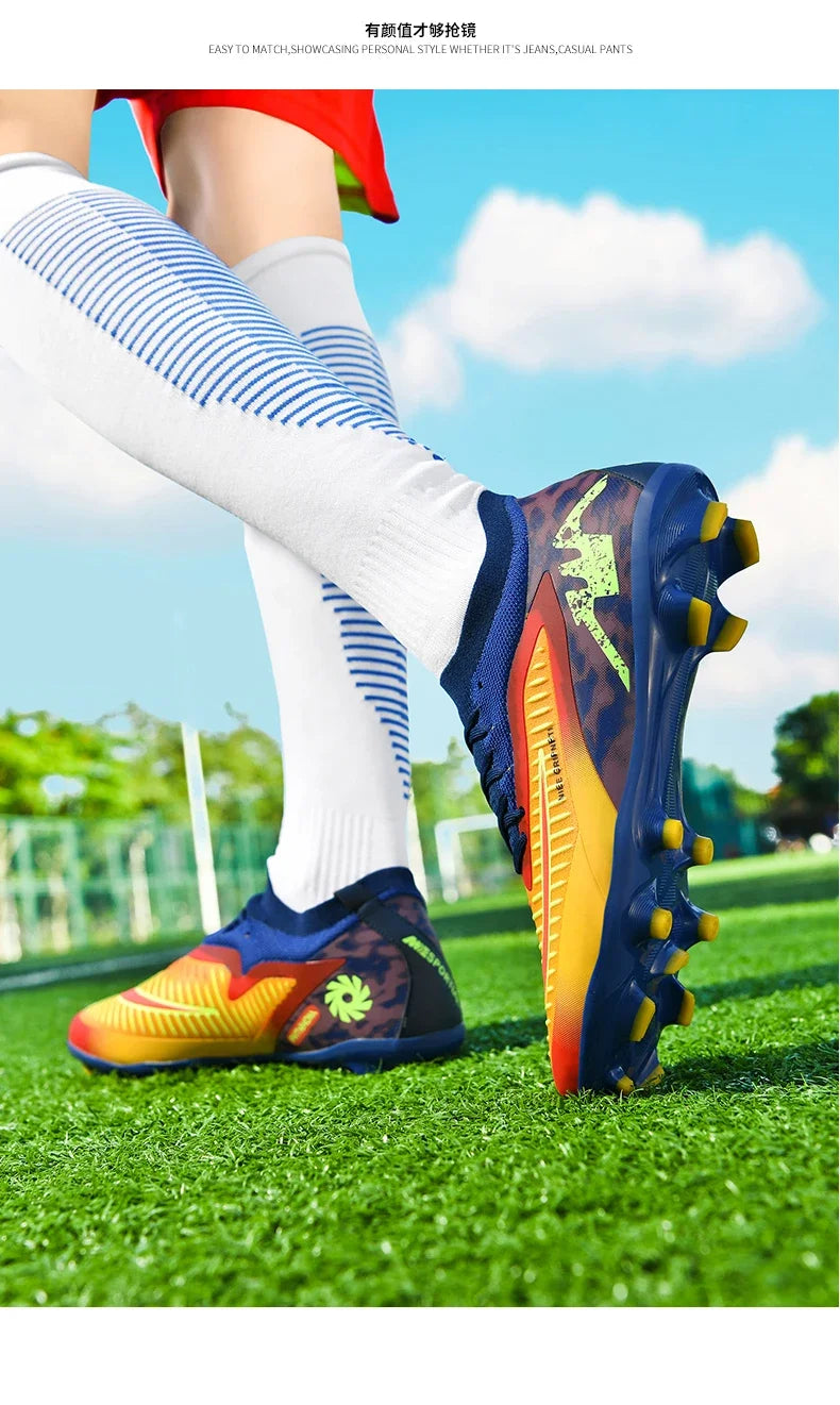 New Men Soccer Shoes Breathable Unisex Football Boots Professional Training Ultralight Wholesale Indoor Futsal Drop Shipping