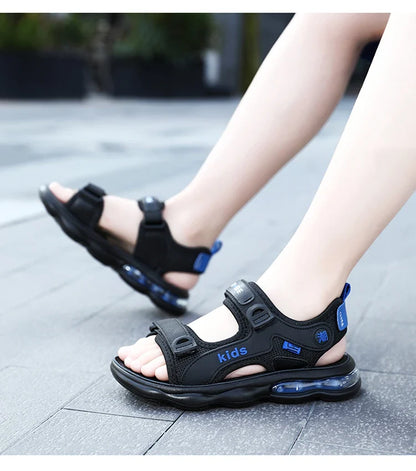 A pair of children's summer open-toe sandals, air-cushioned shock-absorbing and rebound outdoor beach shoes, sizes 32-42,TL-1921