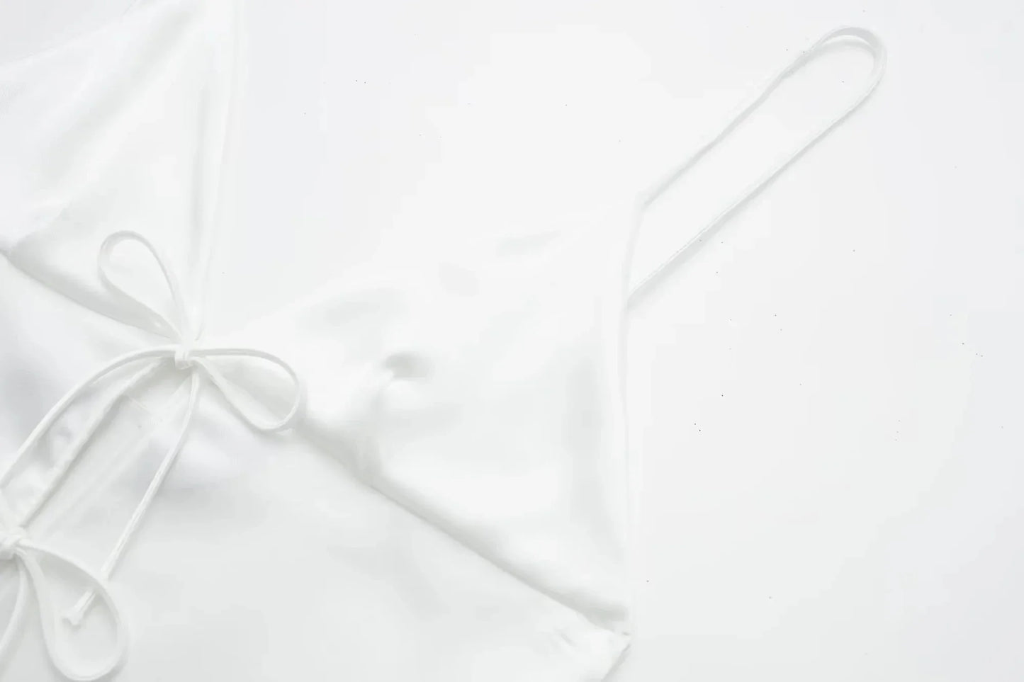 Women Front Bow Tie Top Elegant V Neck Solid Camis Sleeveless Backless Sexy Lady Straps Tanks Y2k Female Slim Crop Tops