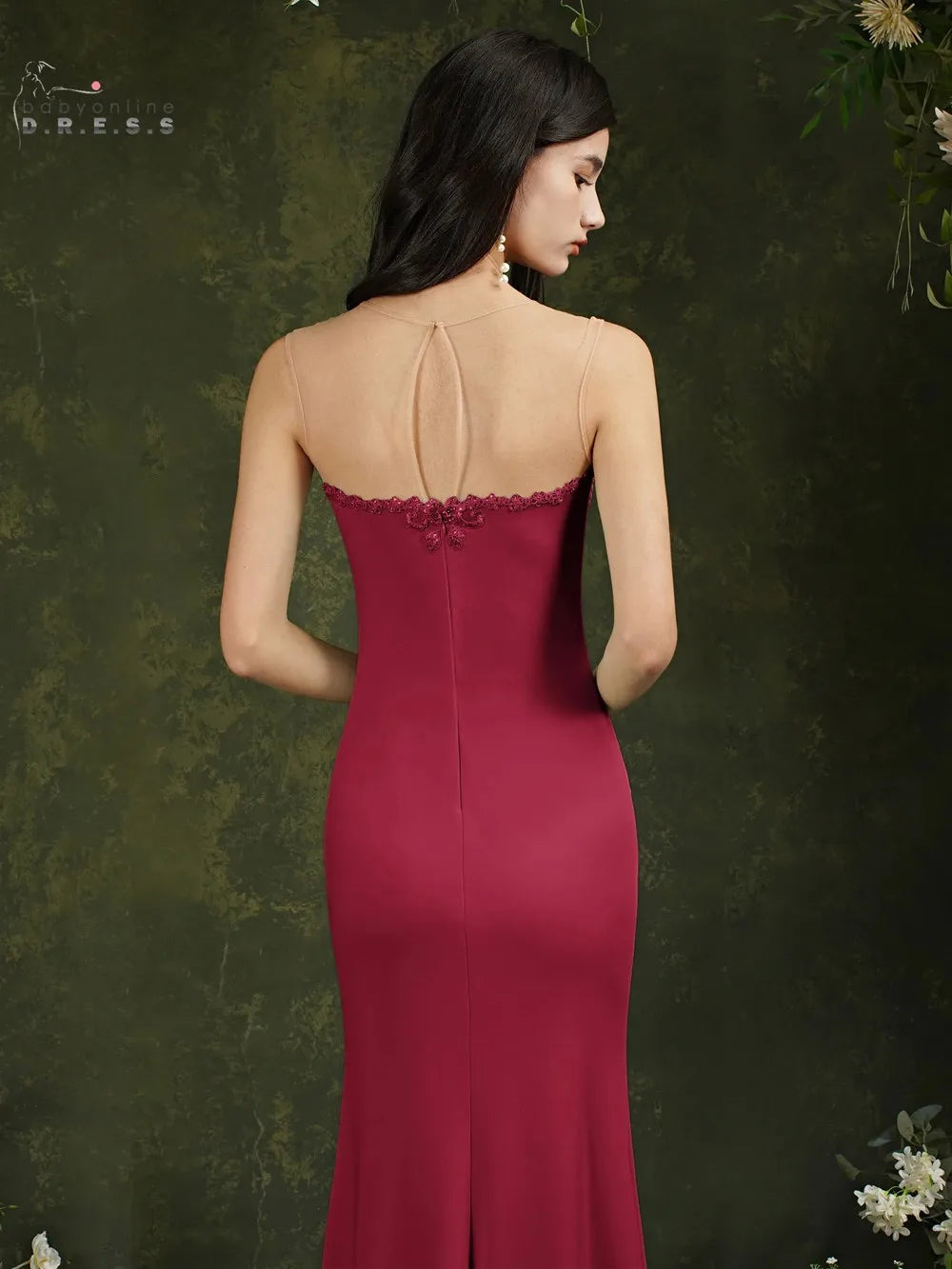 Vestido de Noite Sereia Elegante Verde Menta com Miçangas Delicadas Ilusão Verão Comprimento Chão Festa Coquetel Vestido Maxi Vestidos Noche