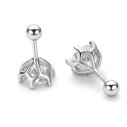 0.5-2ct Moissanite Screw Stud Earrings D Color 925 Sterling Silver Diamond Earrings For Women Wedding Fine Jewelry