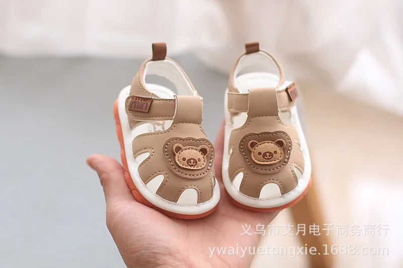 New Summer Baby Whistle Sandals Children Infant Casual Walking Shoes Toddler Boys Girl Kids Anti-Slip Closed-Toe Cartoon Sandals
