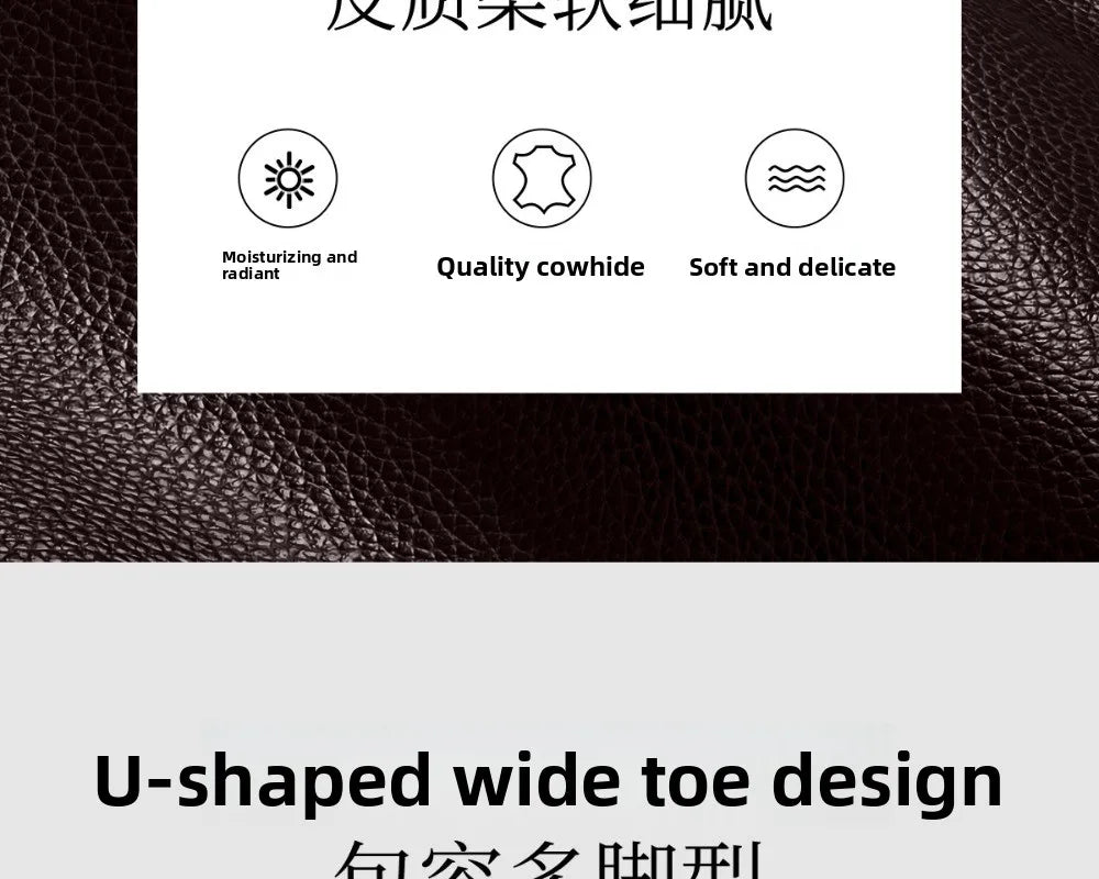 Golden Camel Men's Shoes 2026 New Business Casual Soft Sole Leather Shoes Brand Design Soft Soles Non-slip Velvet Warm Loafers