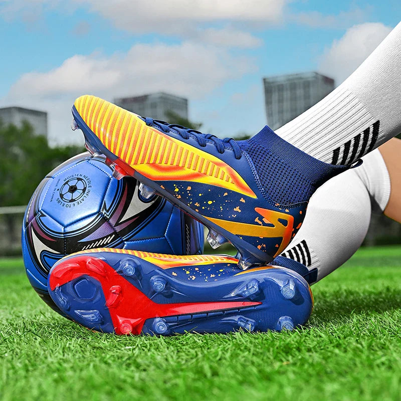 New Men Football Boots Sports Shoes Futsal High Ankle Soccer Shoes High-quality Indoor Non-Slip Outdoor Ultralight Non-Slip