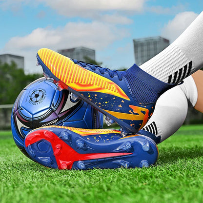 New Men Football Boots Sports Shoes Futsal High Ankle Soccer Shoes High-quality Indoor Non-Slip Outdoor Ultralight Non-Slip