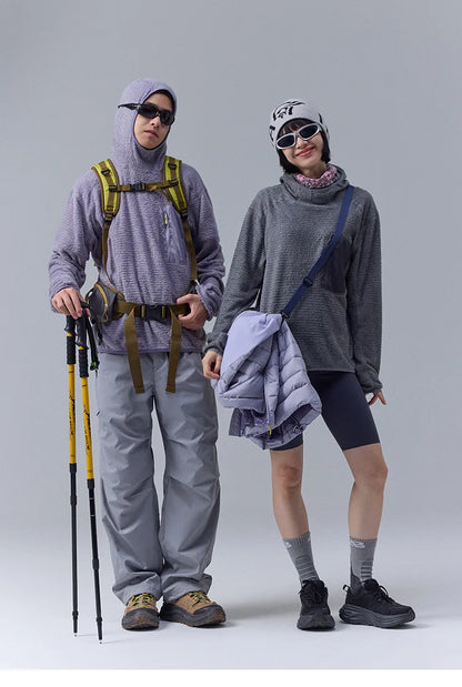 All Season 190g Ultra-light Breathable Thermal Hoodie, Urban Outdoor Techwear Mid-layer with Thumbholes & Zip Pocket