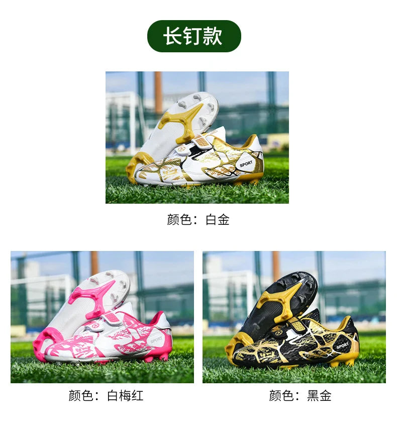Professional Football Shoes Kids Futsal Sneakers Outdoor Low-cut Soccer Shoes Boys Lightweight Non-slip Children's Sports Shoes