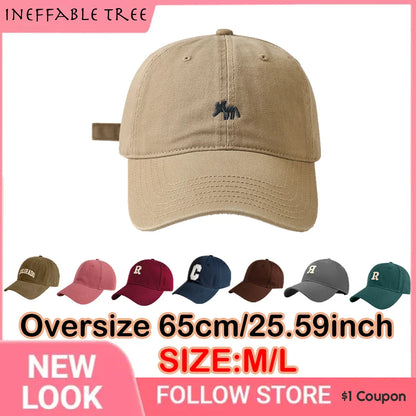 60-65cm Over Size Soft Top Embroidered Baseball Caps for Men Women Big Head Outdoor Sport Snap Back Cap Dad Trucker Kpop Hats