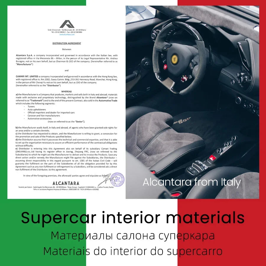Case for iPhone 17 16 Pro Max Compatible Magsafe Business Supercar Interior Same Suede Leather Phone Cover