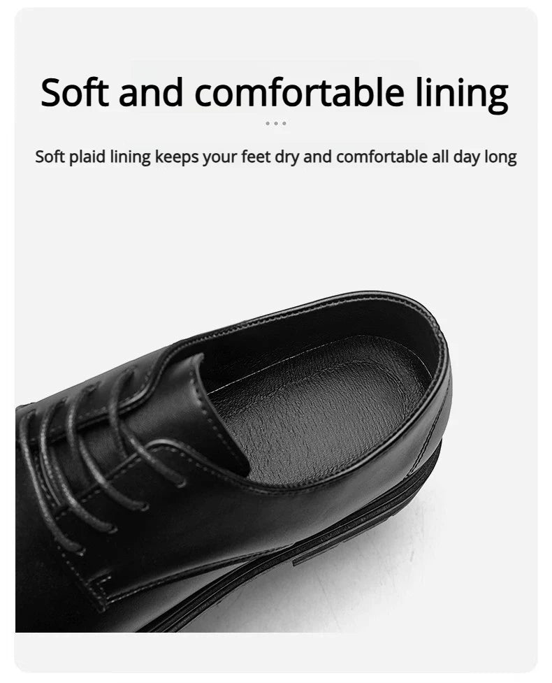 Men Formal Leather Shoes Oxford Shoes Mens Dress Shoe Black Pointed Toe Men Loafers Party Office Business Casual Shoes for Men