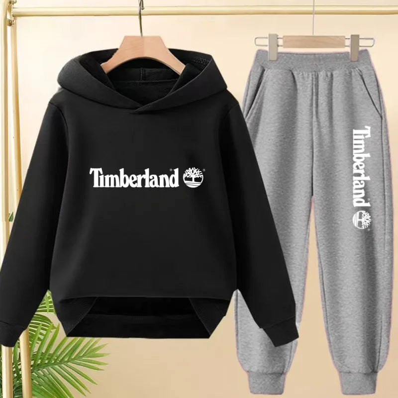 Children Clothing Autumn Winter Hoodie Coat Sweatshirt Top+Trousers Boys Girls Toddler 3-12Yrs Casual Kids Charming Pullover Set