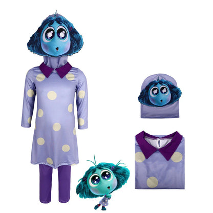 NewAnime Movie Inside Out Joy Cospaly Costume Joy Anger Fear Cos Outfits For Adult Kids Halloween Stage Performance Costume