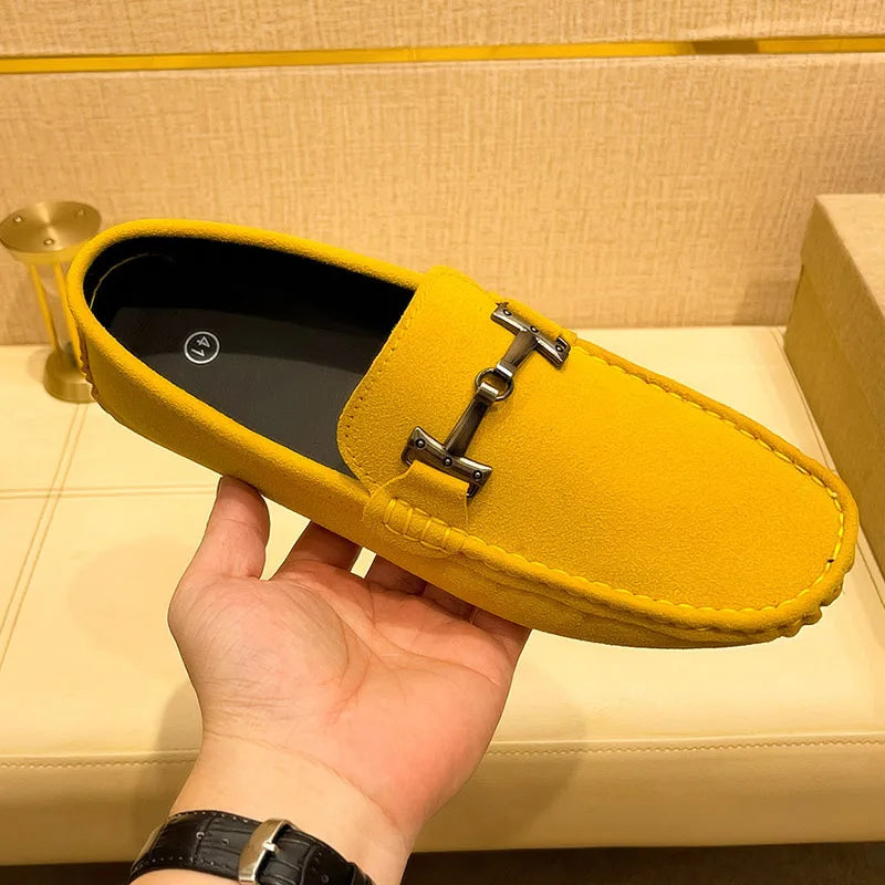 Suede Men Casual Shoes Lazy Shoes Male Breathable Slip-on Mens Driving Flat Shoes Comfortable Boat Shoe Loafers Moccasins