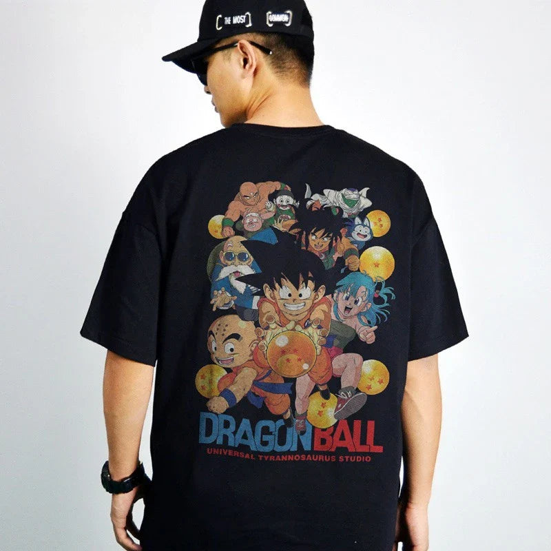 Animation Printed Short Sleeve T-Shirt Men's and Women's Fashion Loose Trend Top Clothing