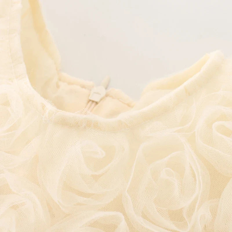 Puff Sleeve Flowers Kids Toddler Girls Dress Summer Cute Baby Girl Dresses for Birthday Party Princess Clothes