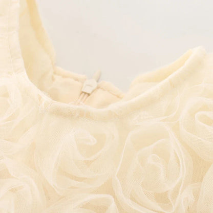 Puff Sleeve Flowers Kids Toddler Girls Dress Summer Cute Baby Girl Dresses for Birthday Party Princess Clothes