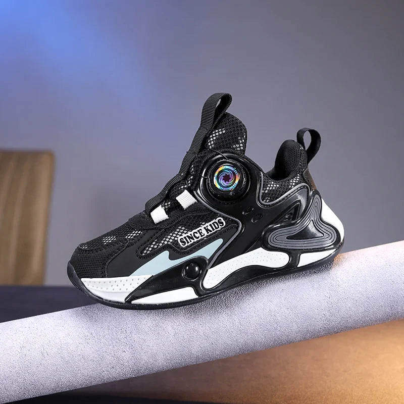 Children Fashion Sneaker Boys Casual Shoes Leather Flat Student Walking Shoes Outdoor Girl Basketball Sports Footwear