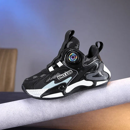 Children Fashion Sneaker Boys Casual Shoes Leather Flat Student Walking Shoes Outdoor Girl Basketball Sports Footwear