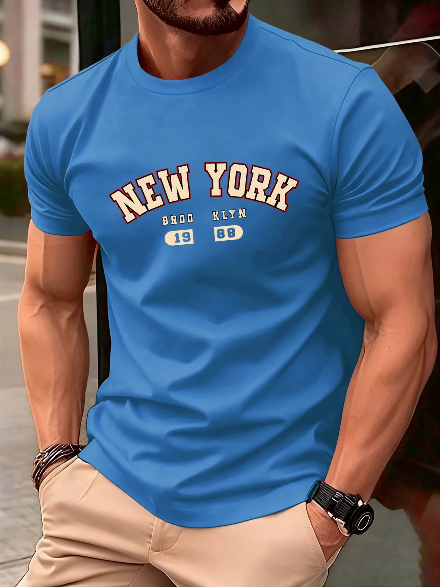 New York Brooklyn 1988 Letter Design Men T-Shirts Fashion Short Sleeve All-Match Cotton Soft T Shirt Summer Unisex Loose Clothes