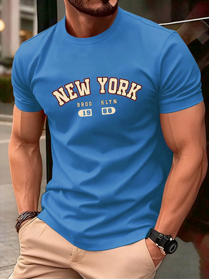 New York Brooklyn 1988 Letter Design Men T-Shirts Fashion Short Sleeve All-Match Cotton Soft T Shirt Summer Unisex Loose Clothes