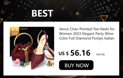 Nigerian Women's Pink High Heel Frosted Crystal Shiny Rhinestone Party Italian Design Pointed Shoes And Bag Set