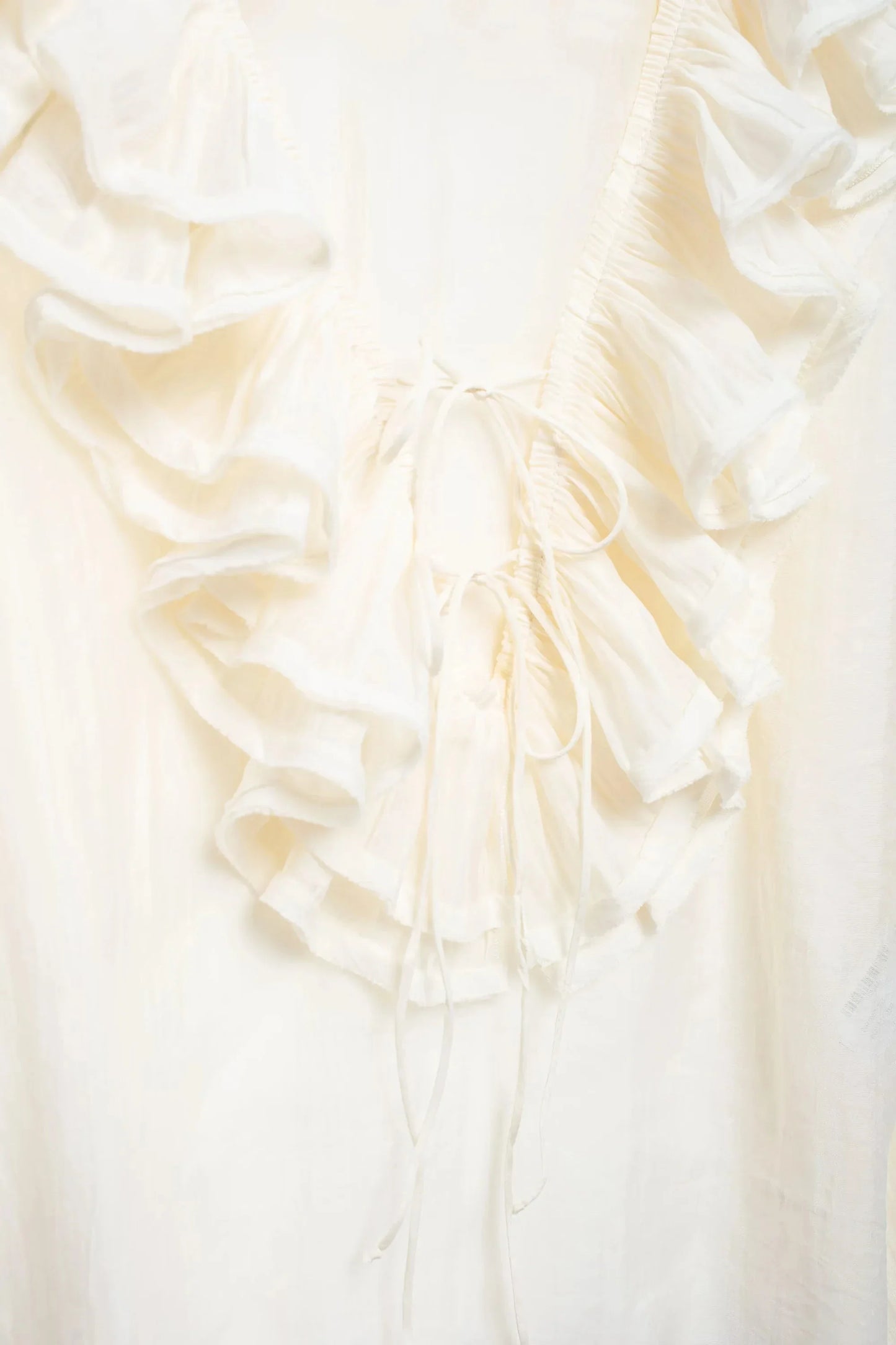 Elegant Women's Retro V-neck Ruffle Trim Long Sleeve Shirt 2025 Summer Casual Top Women's Fashion Translucent Thin Shirt