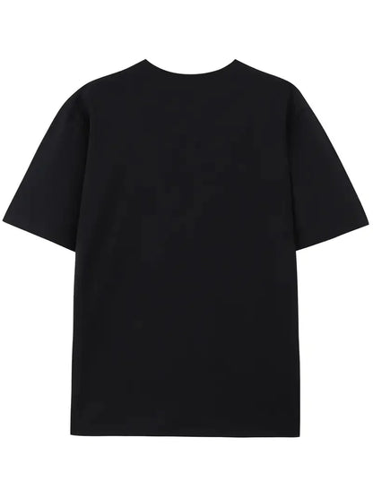 Men's Streetwear Pattern T-shirt - Bold Letter Printed Loose Casual T-shirt, Vibrant Summer Short sleeved Pure Cotton T-shirt St