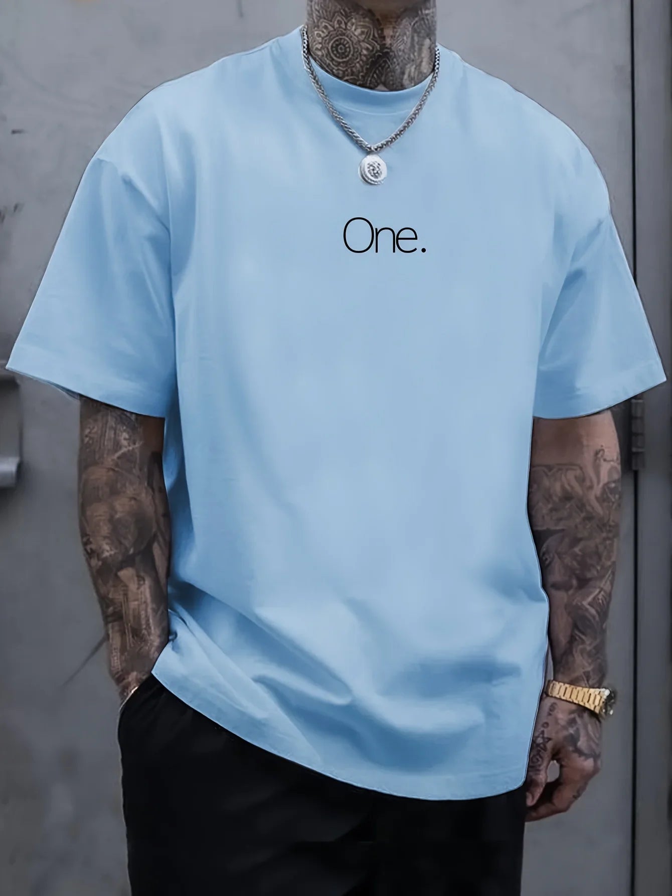 Men's Casual Short-sleeved T-shirt with Geometric Patterns Suitable Summer 100% Cotton Breathable Suitable Outdoor Daily Wear